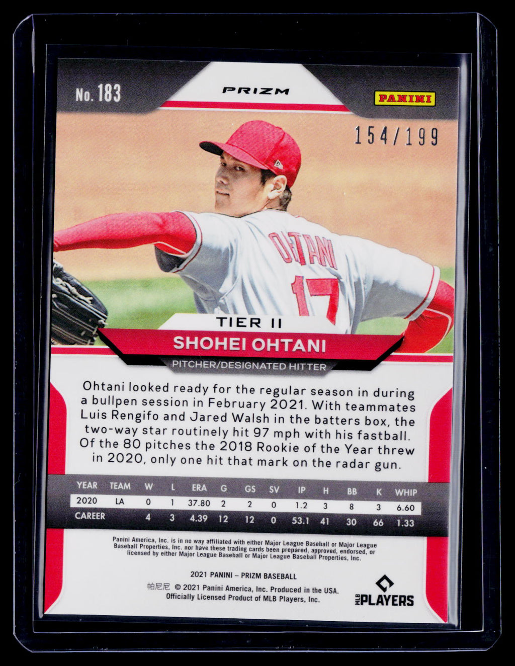 2021 Prizm Shohei Ohtani Blue Disco 154/199