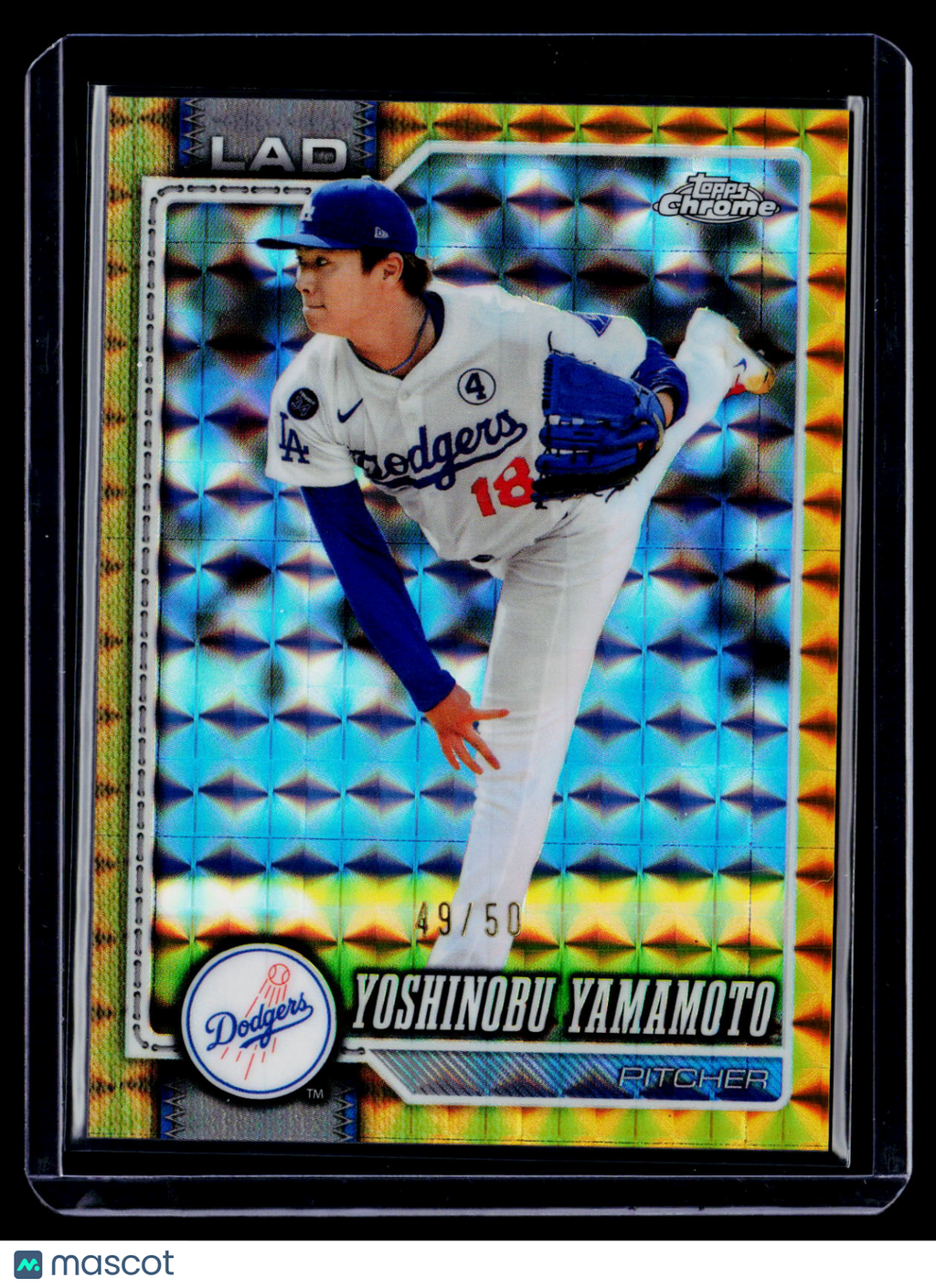 2026 Topps Chrome Yoshinobu Yamamoto Gold Geometric 49/50