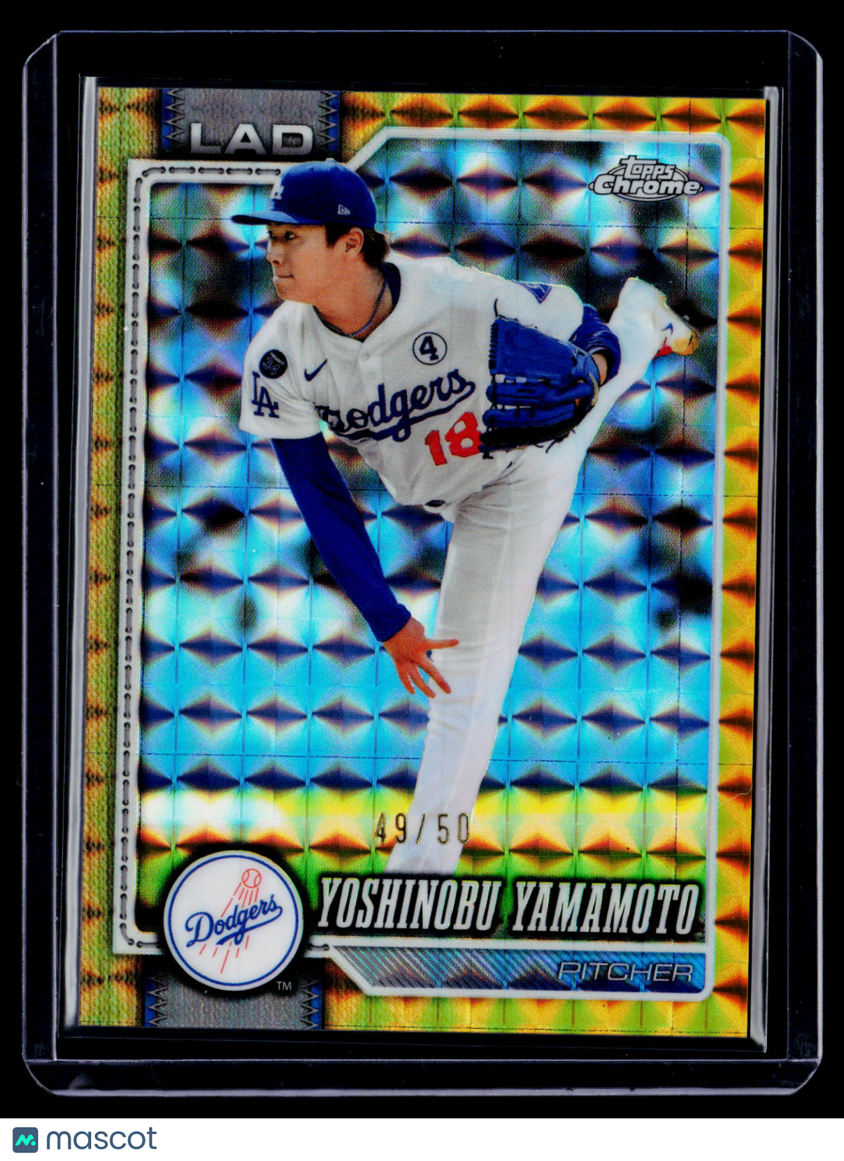 2026 Topps Chrome Yoshinobu Yamamoto Gold Geometric 49/50