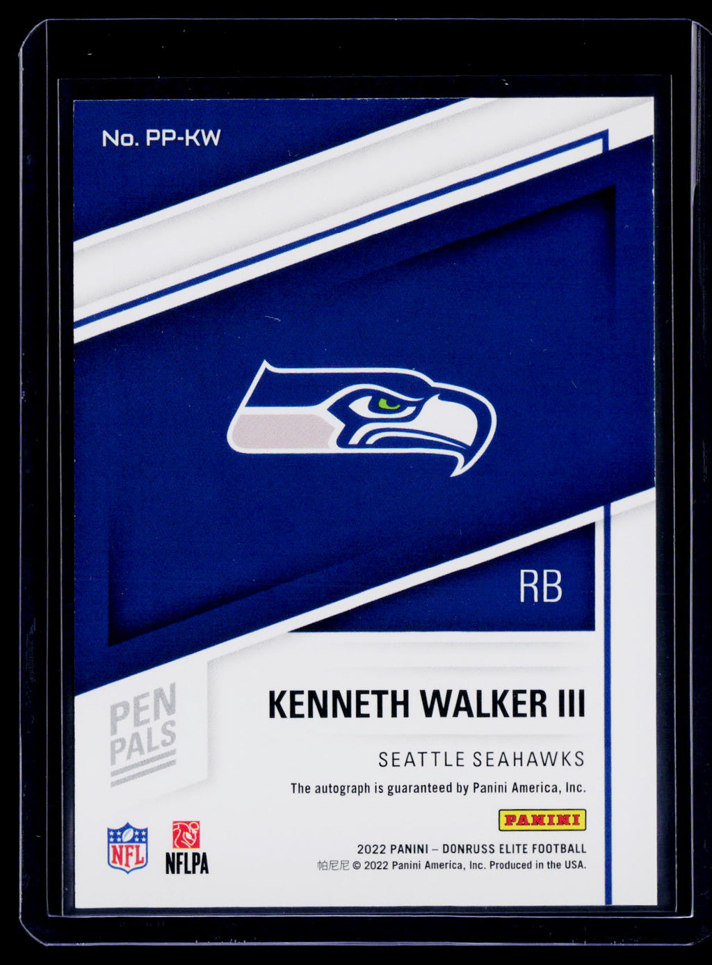 2022 Donruss Elite Kenneth Walker III Rookie Auto RC