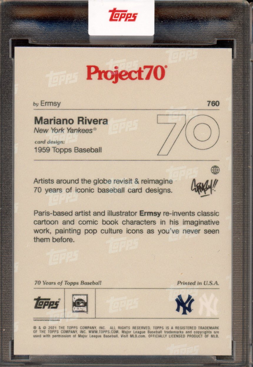 2021 Topps Project 70 Mariano Rivera Ermsy 760