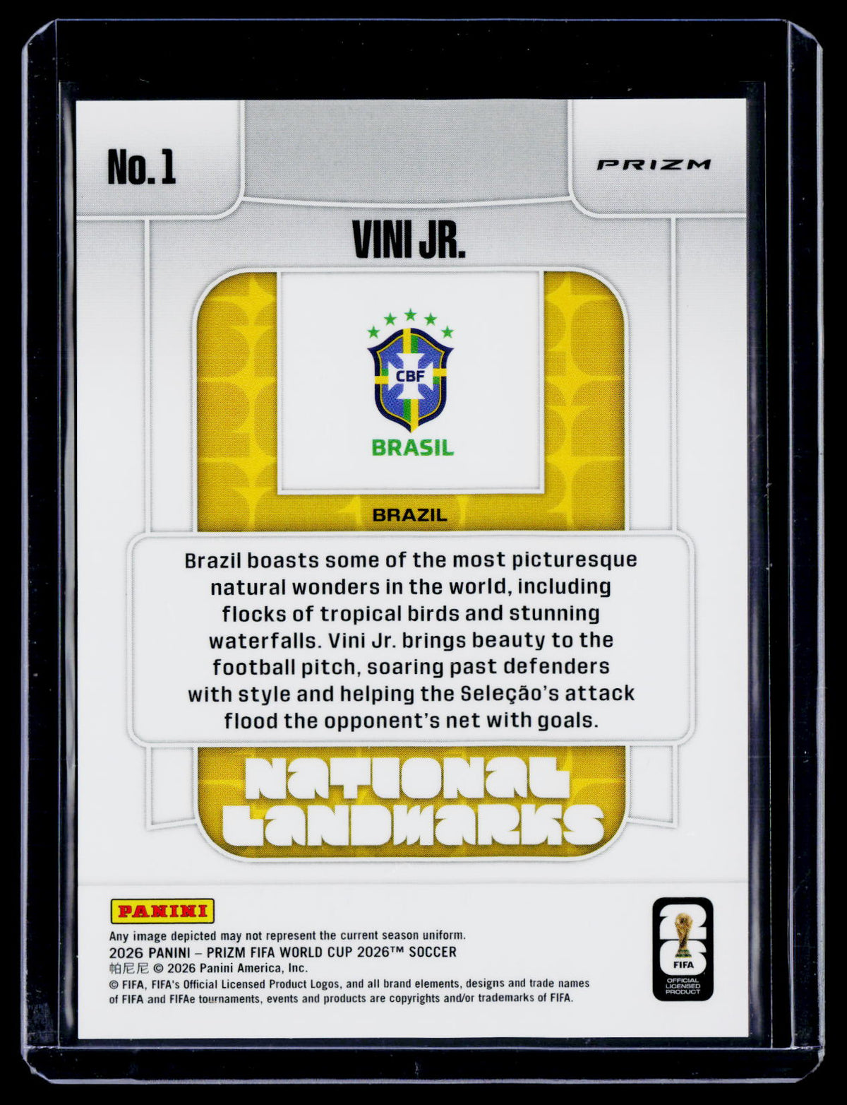 2026 Prizm World Cup Vini Jr. National Landmarks Case Hit