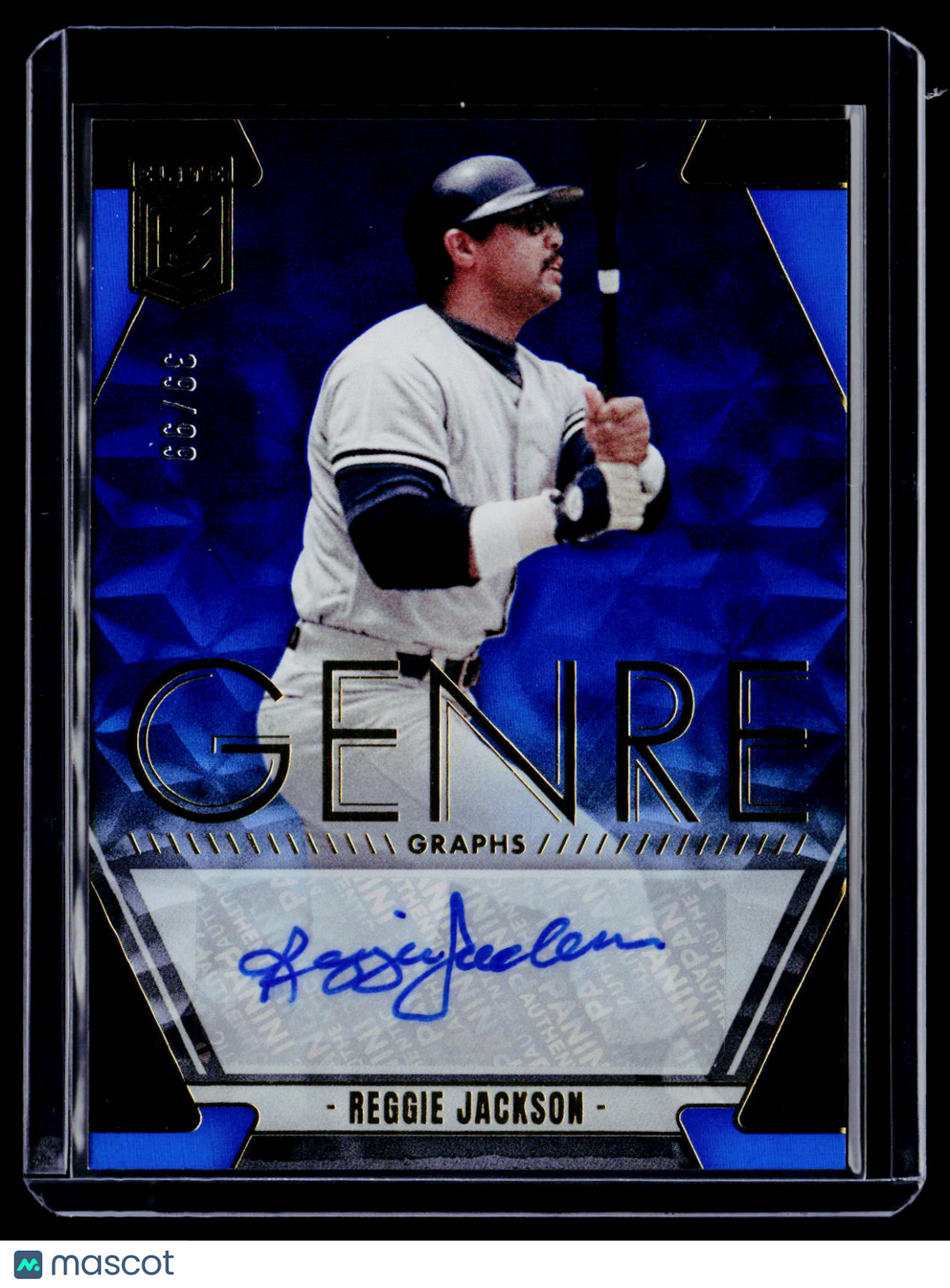 2026 Donruss Elite Reggie Jackson Genre Graphs Blue Auto 39/99