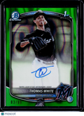 2025 Bowman Chrome Thomas White Green Lava Auto 83/99