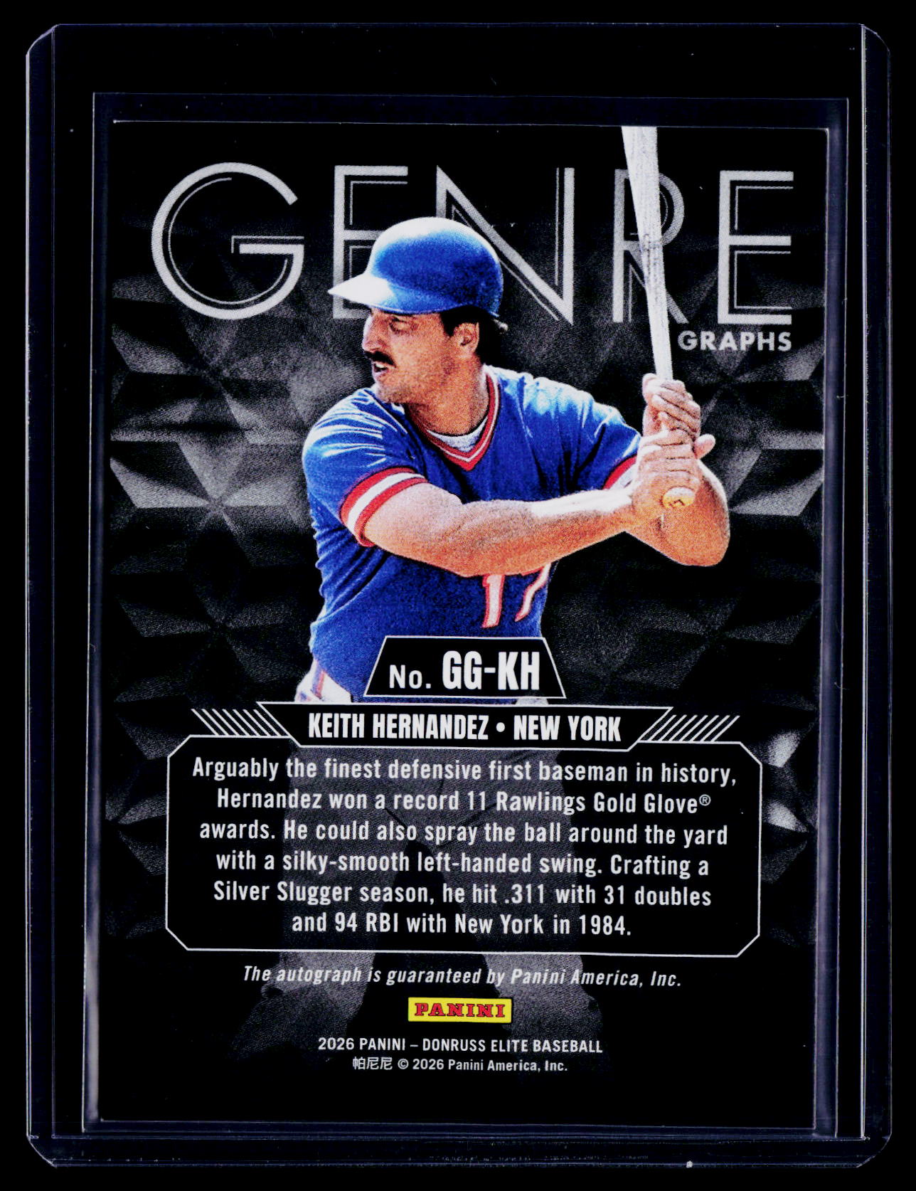 2026 Donruss Elite Keith Hernandex Genre Graphs Auto 138/149