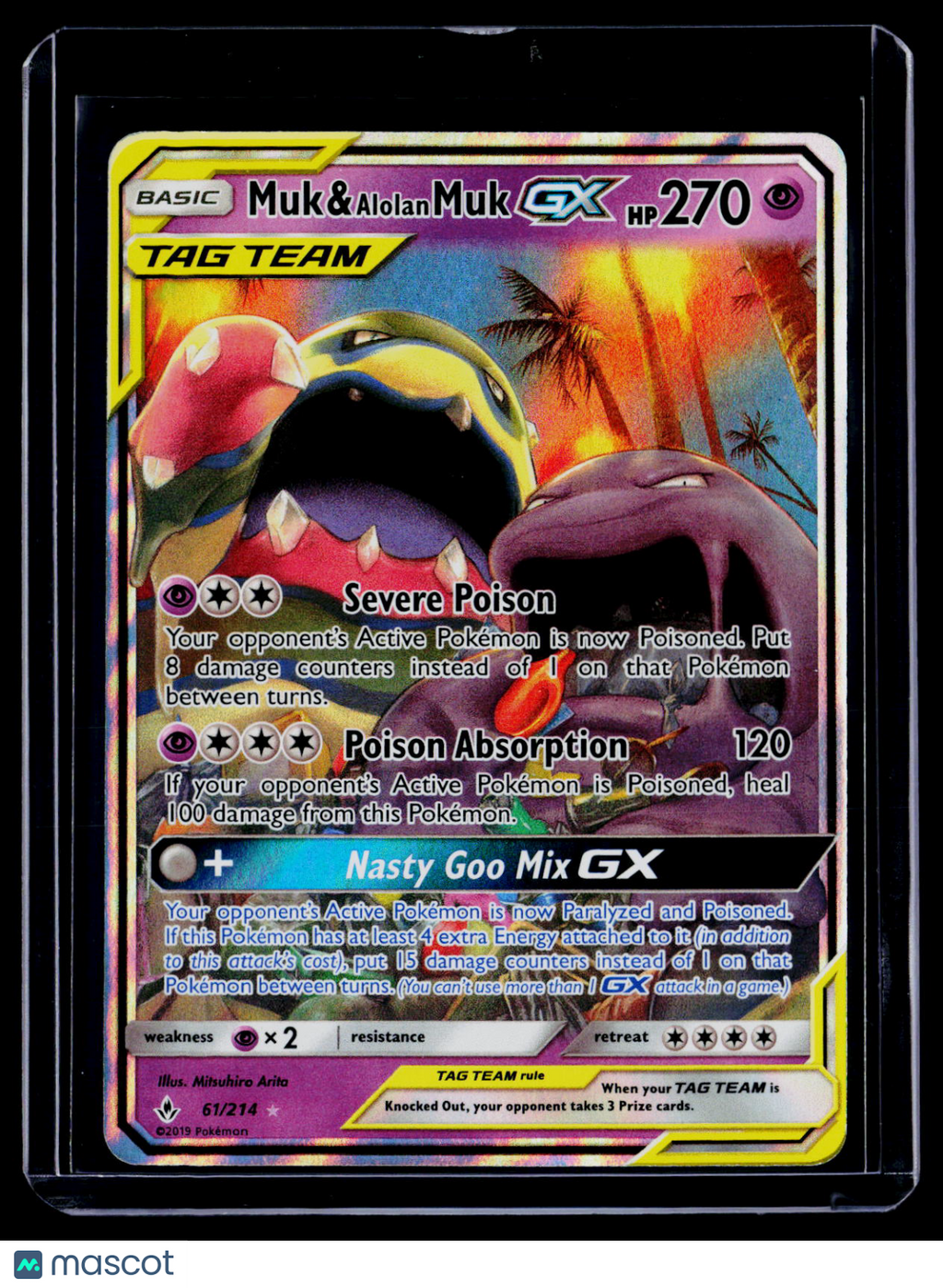 Pokemon Muk & Alolan Muk GX 61/214