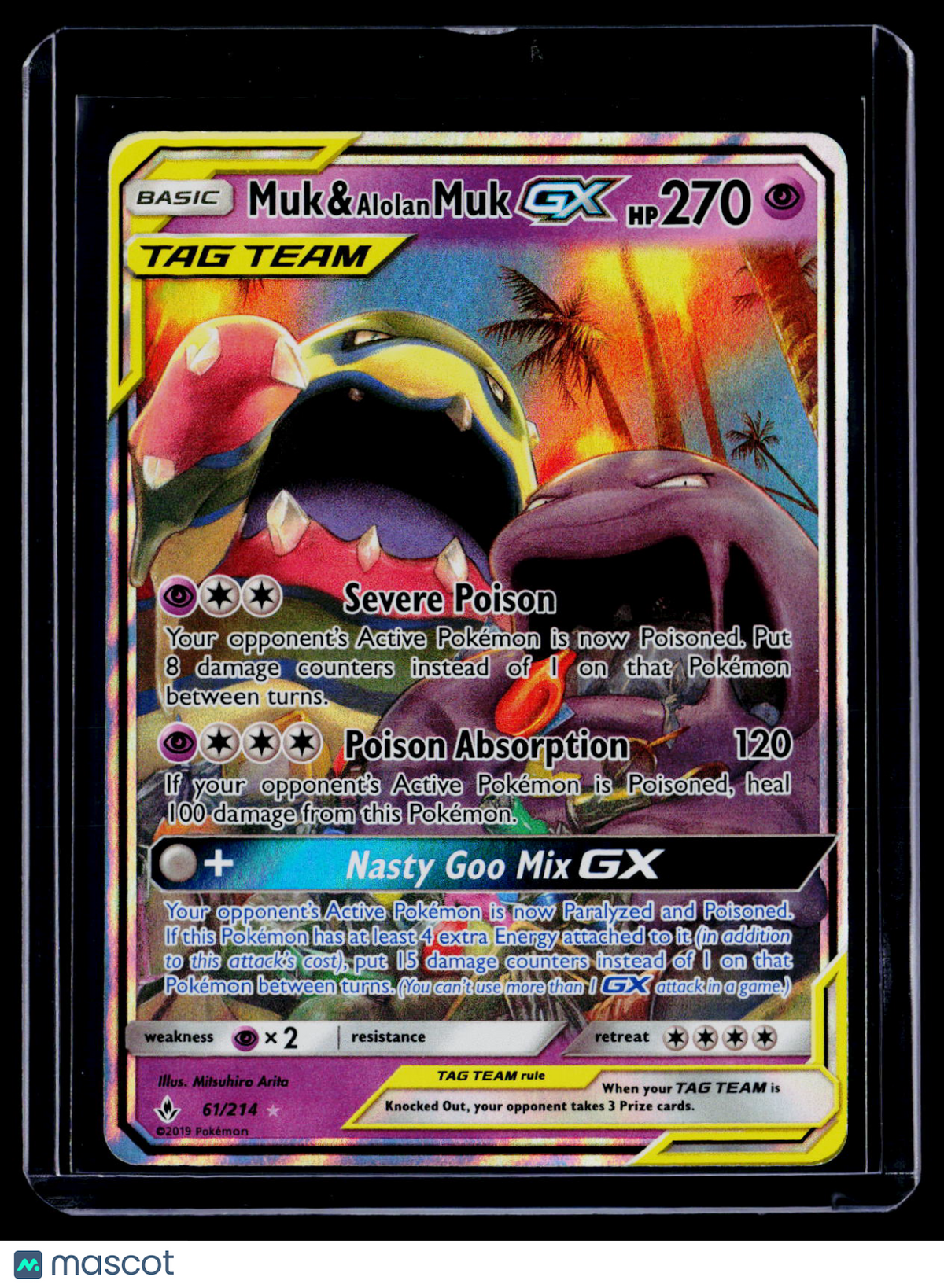 Pokemon Muk & Alolan Muk GX 61/214