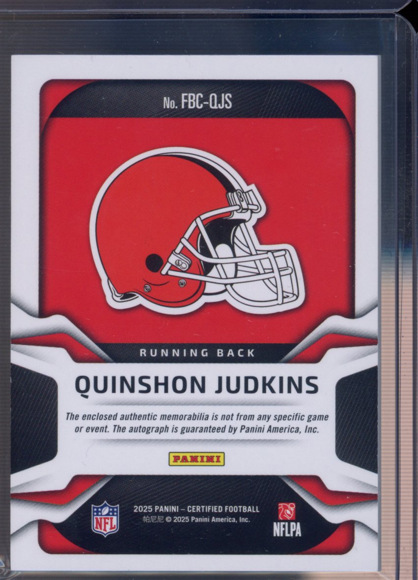 2025 Certified Quinshon Judkins Freshman Fabric 065/199 RC