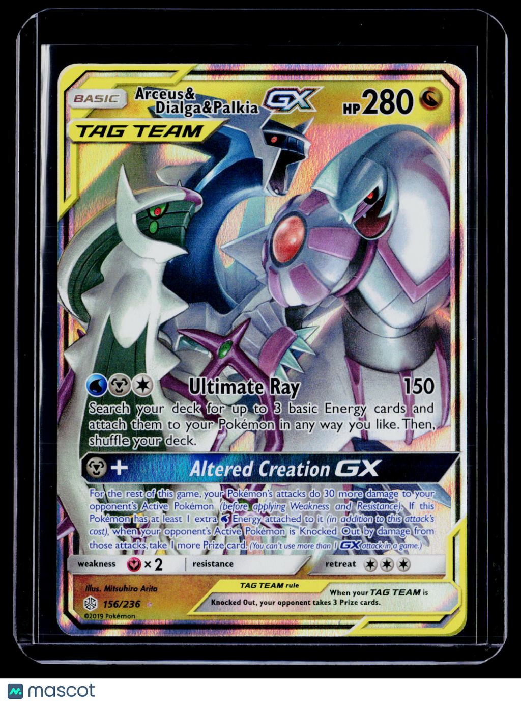 Pokemon Aceus & Dialga & Palkia GX 156 236