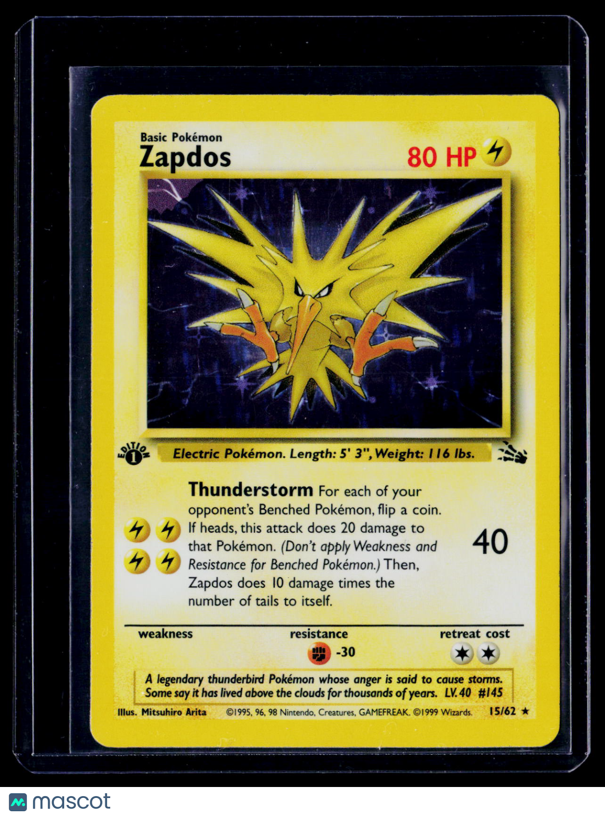 Pokemon Zapdos 15 62