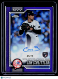 2026 Topps Chrome Cam Schlittler Rookie Purple Refractor Auto 45/75