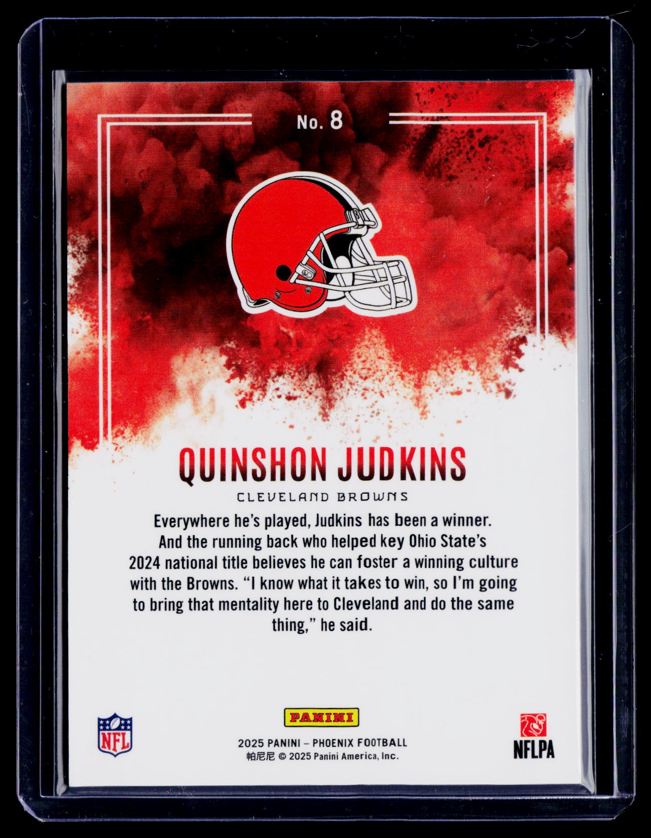 2025 Phoenix Quinshon Judkins Rookie Colorblast RC