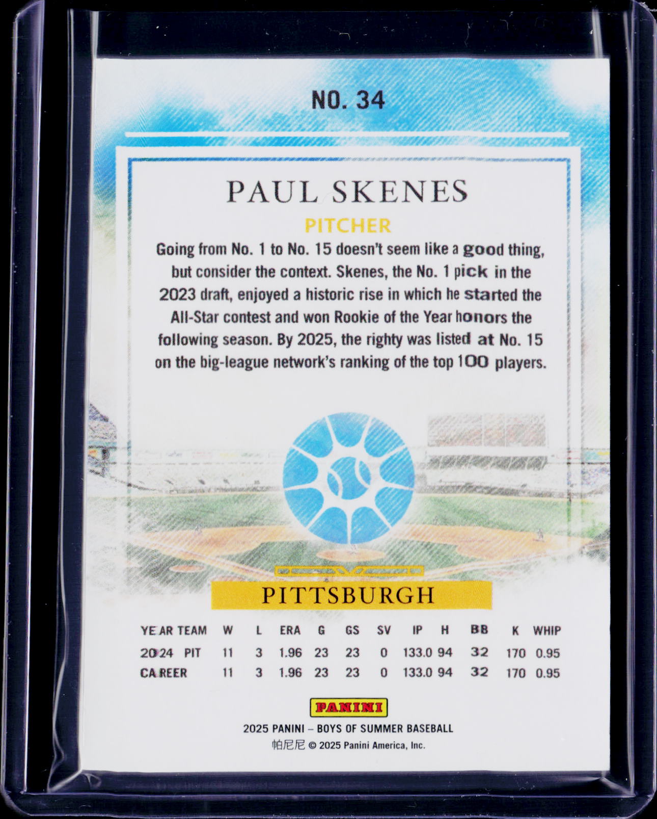 2025 Boys Of Summer Paul Skenes /249