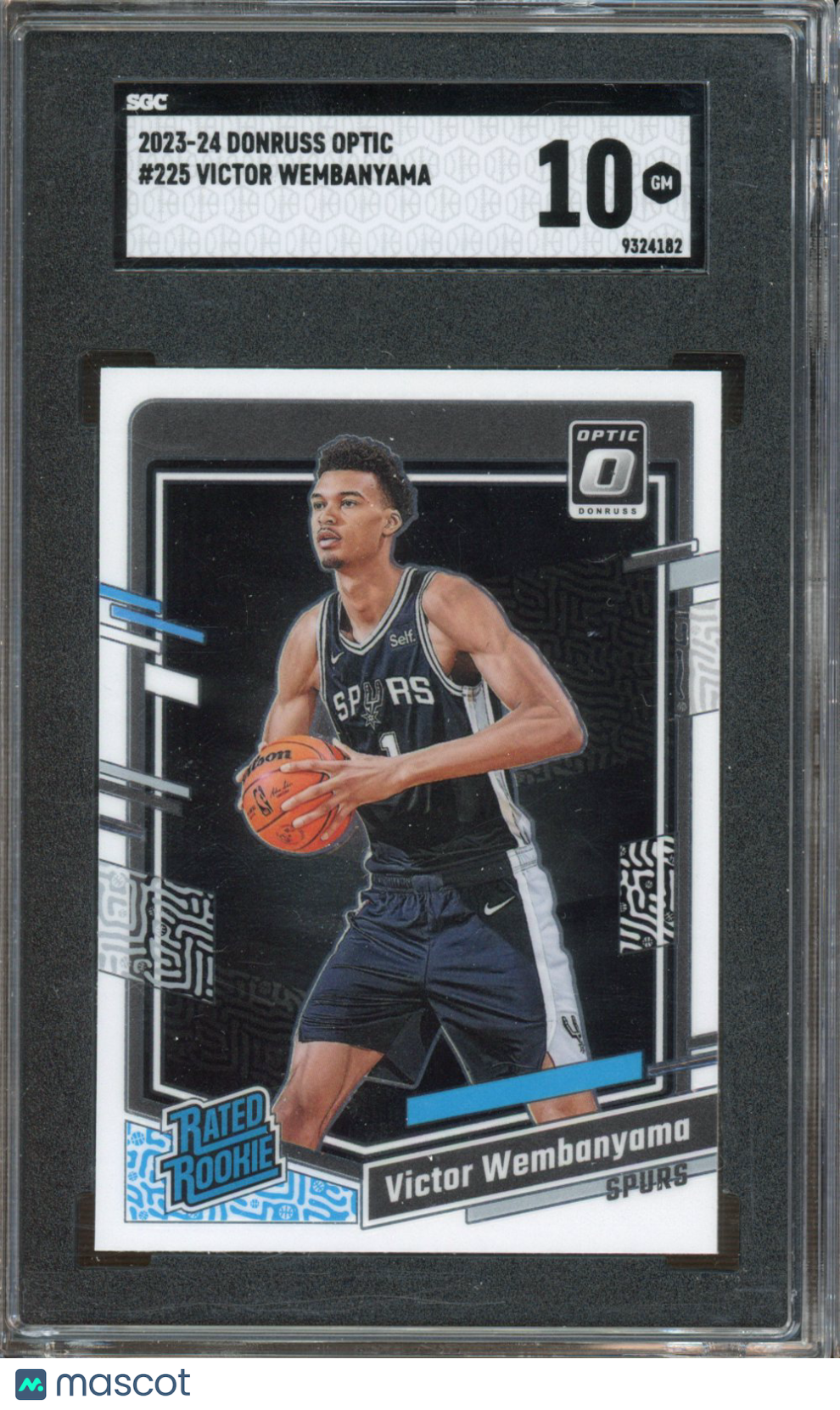 2023-24 Donruss Optic Victor Wembanyama Rookie SGC 10 RC