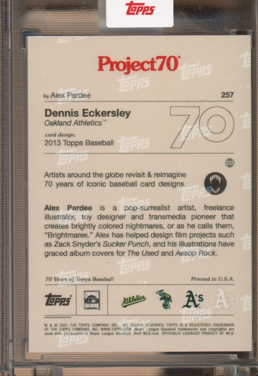 2021 Topps Project 70 Dennis Eckersley Alex Pardee 257