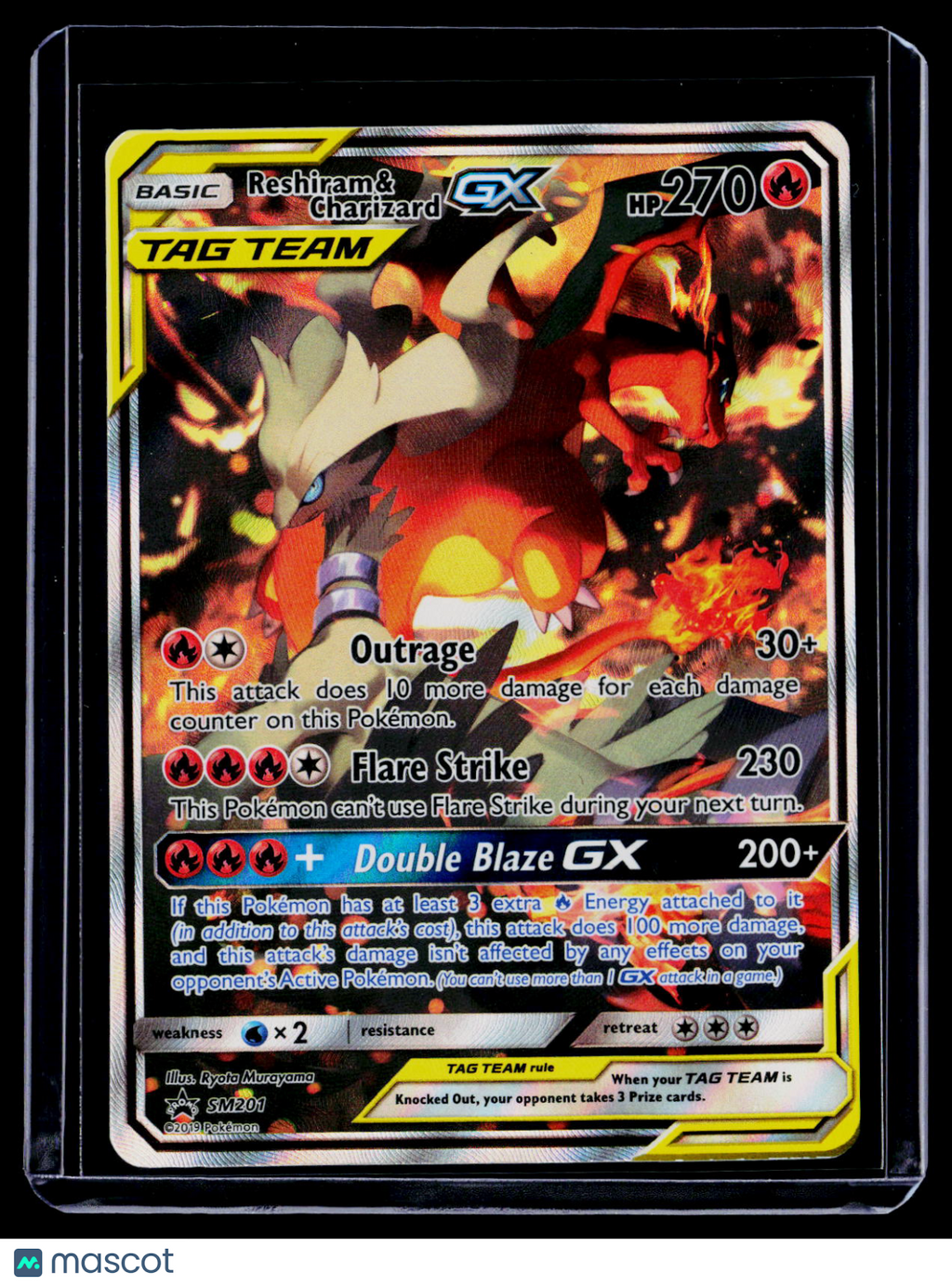 Pokemon Reshiram & Charizard Tag Team SM201 Promo