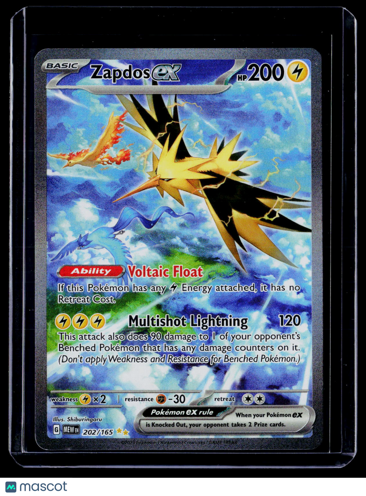 Pokemon Zapdos EX 202/165