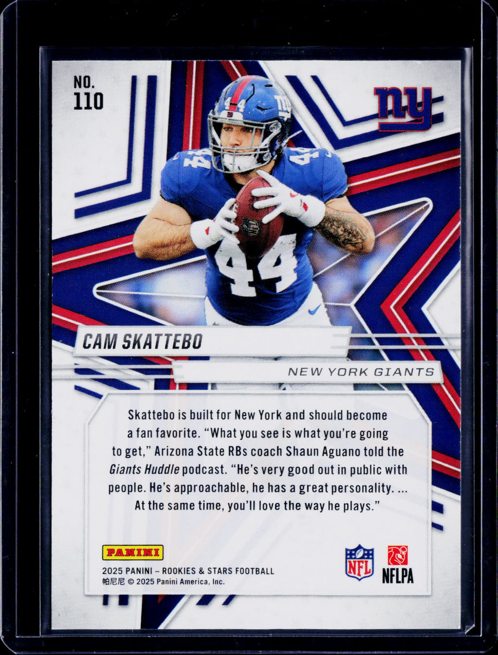 2025 Rookies and Stars Cam Skattebo True Blue 073/149 RC