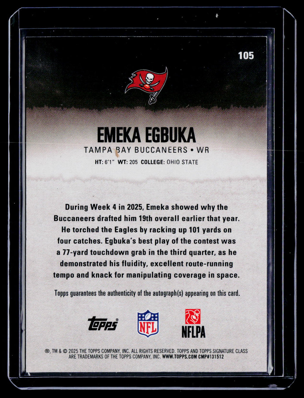 2025 Signature Class Emeka Egbuka Rookie Auto RC