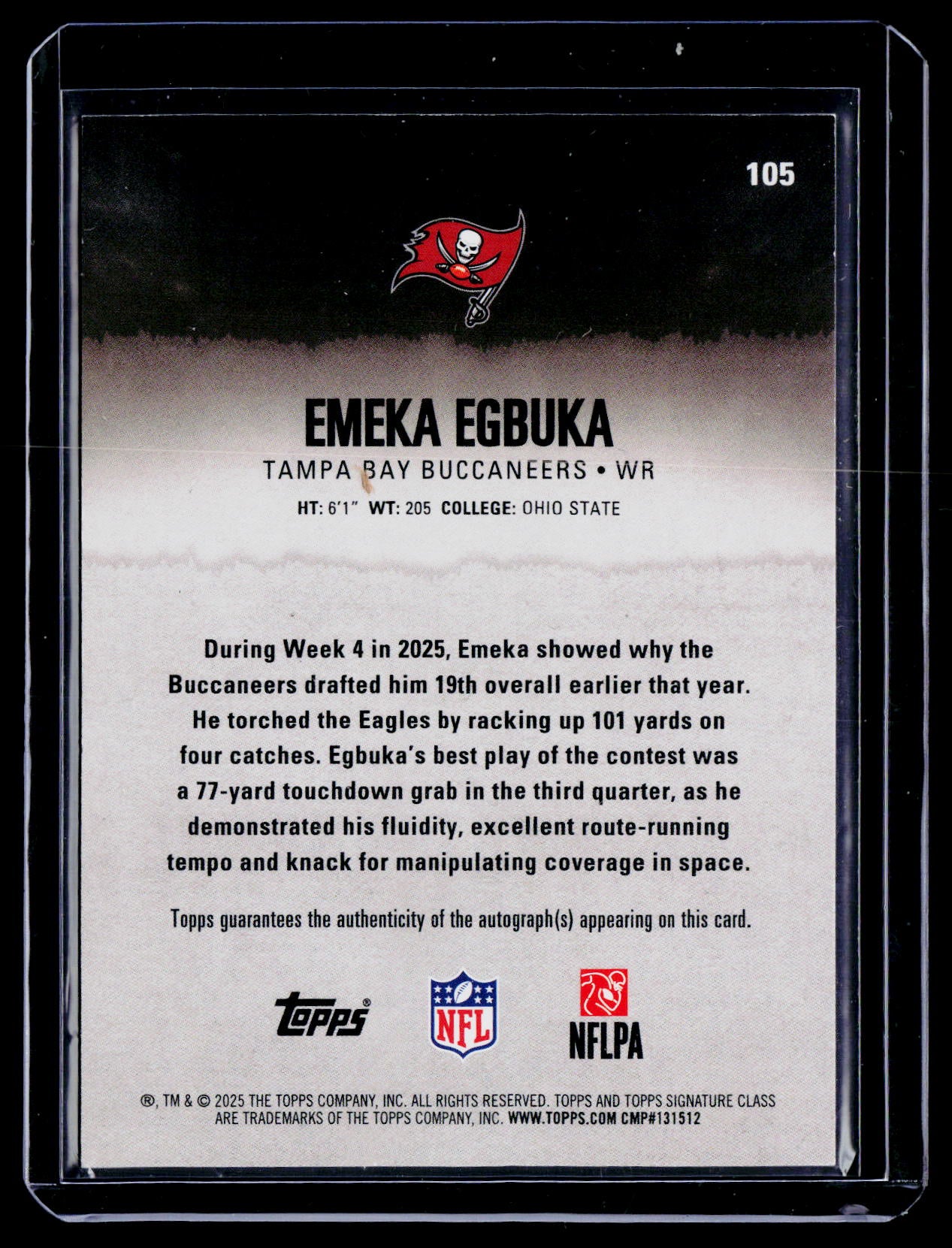 2025 Signature Class Emeka Egbuka Rookie Auto RC