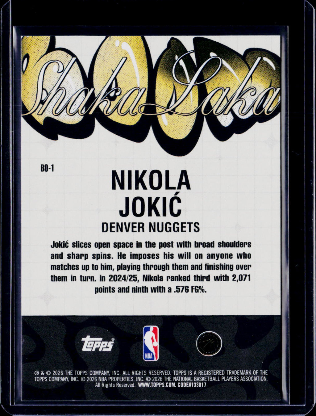 2025-26 NBA Hoops Nikola Jokic Boom Shaka Laka