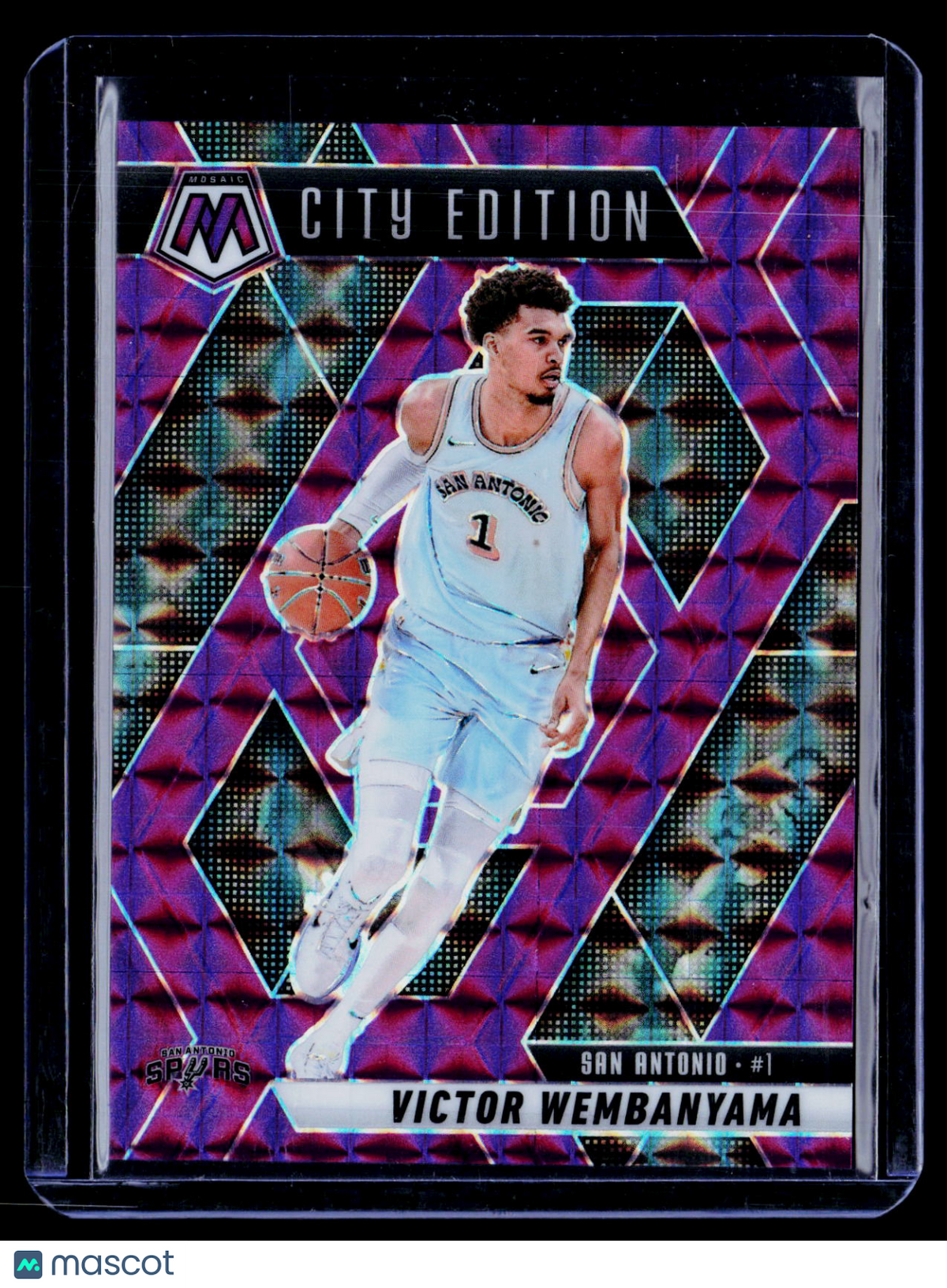 2024-25 Mosaic Victor Wembanyama City Edition Purple Mosaic 69/99