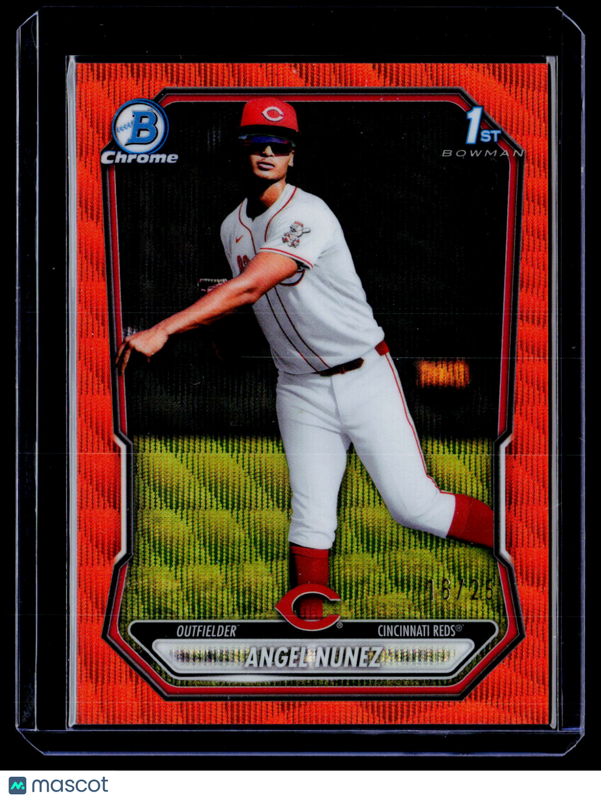 2026 Bowman Chrome Angel Nunez Orange Wave Refractor 16/25