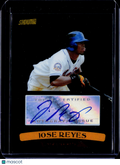 2008 Stadium Club Jose Reyes Stained Glass Beam Team Auto