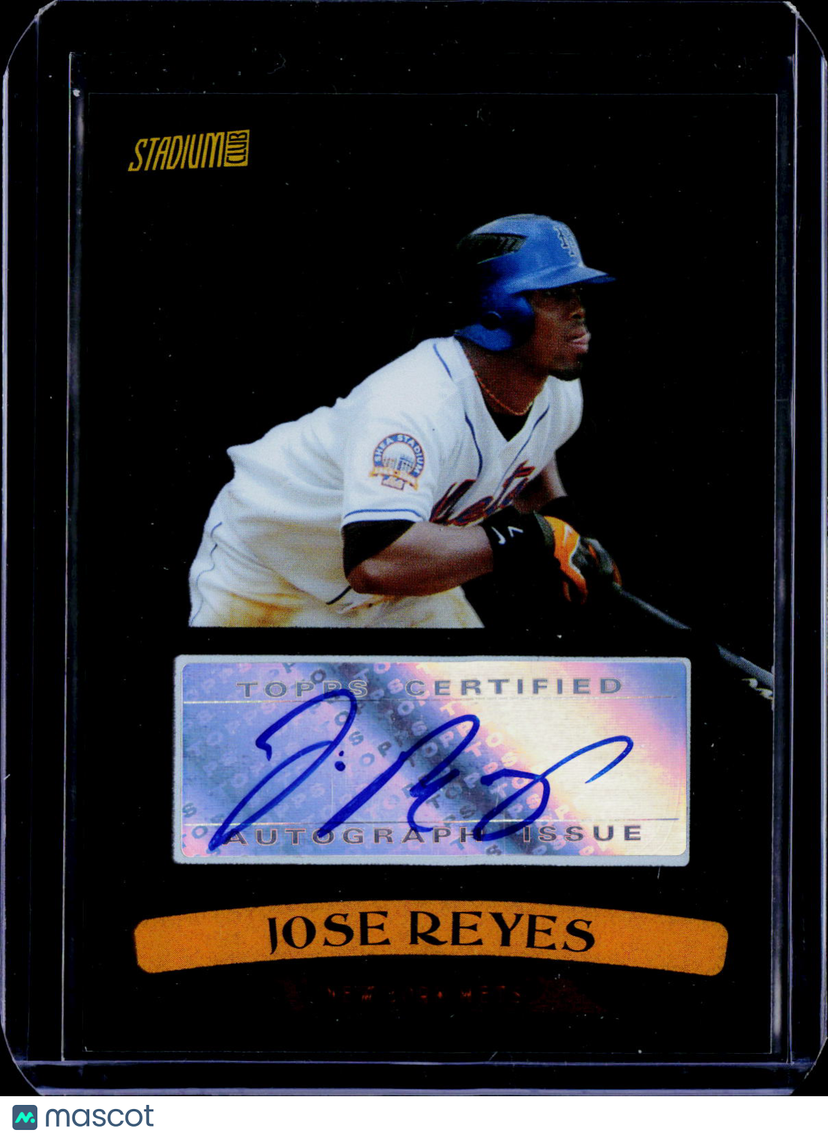 2008 Stadium Club Jose Reyes Stained Glass Beam Team Auto