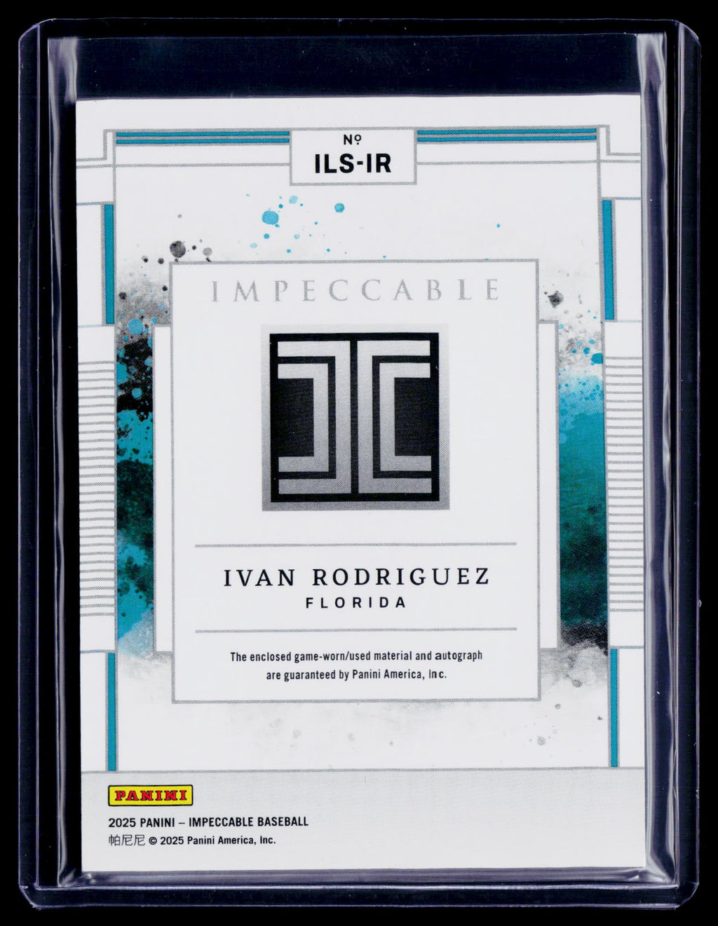 2025 Impeccable Ivan Rodriguez Patch Auto 11/25