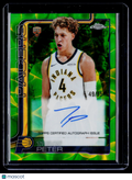 2025 Topps Chrome Update Taelon Peter Rookie Green Yellow Lava Lamp Auto 49/85 RC