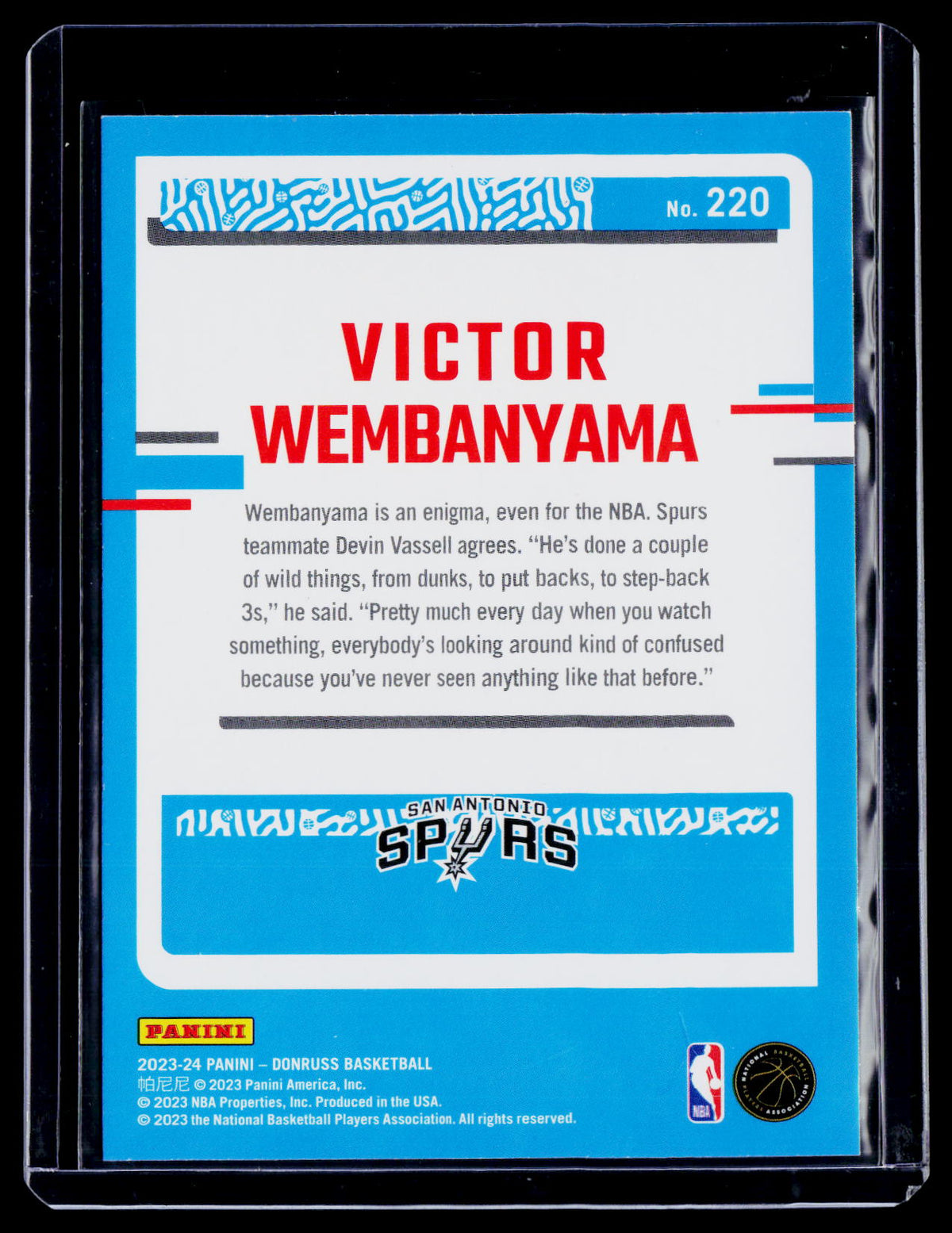 2023-24 Donruss Victor Wembanyama Rookie RC