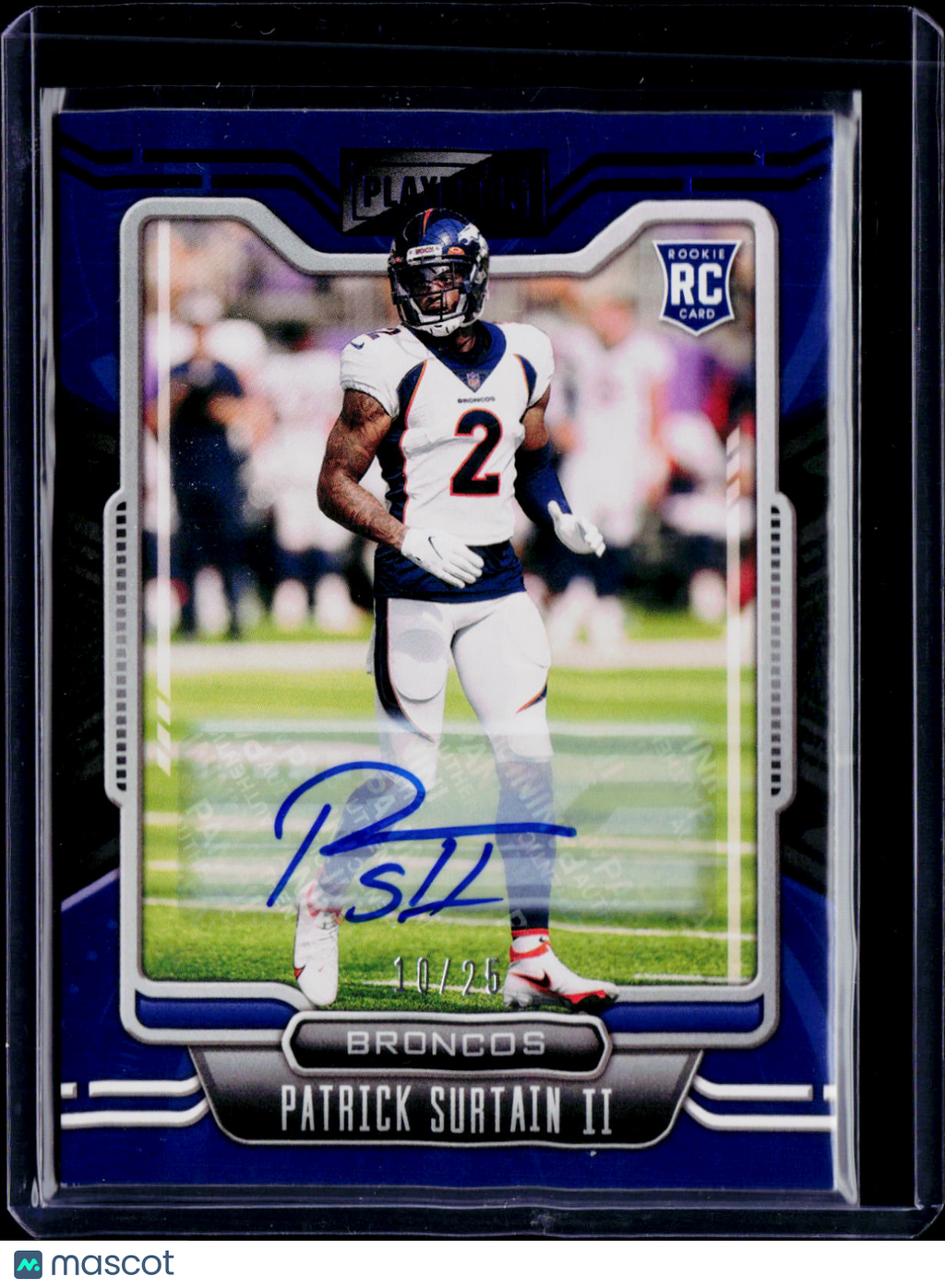 2021 Playbook Patrick Surtain II Blue Signatures /25
