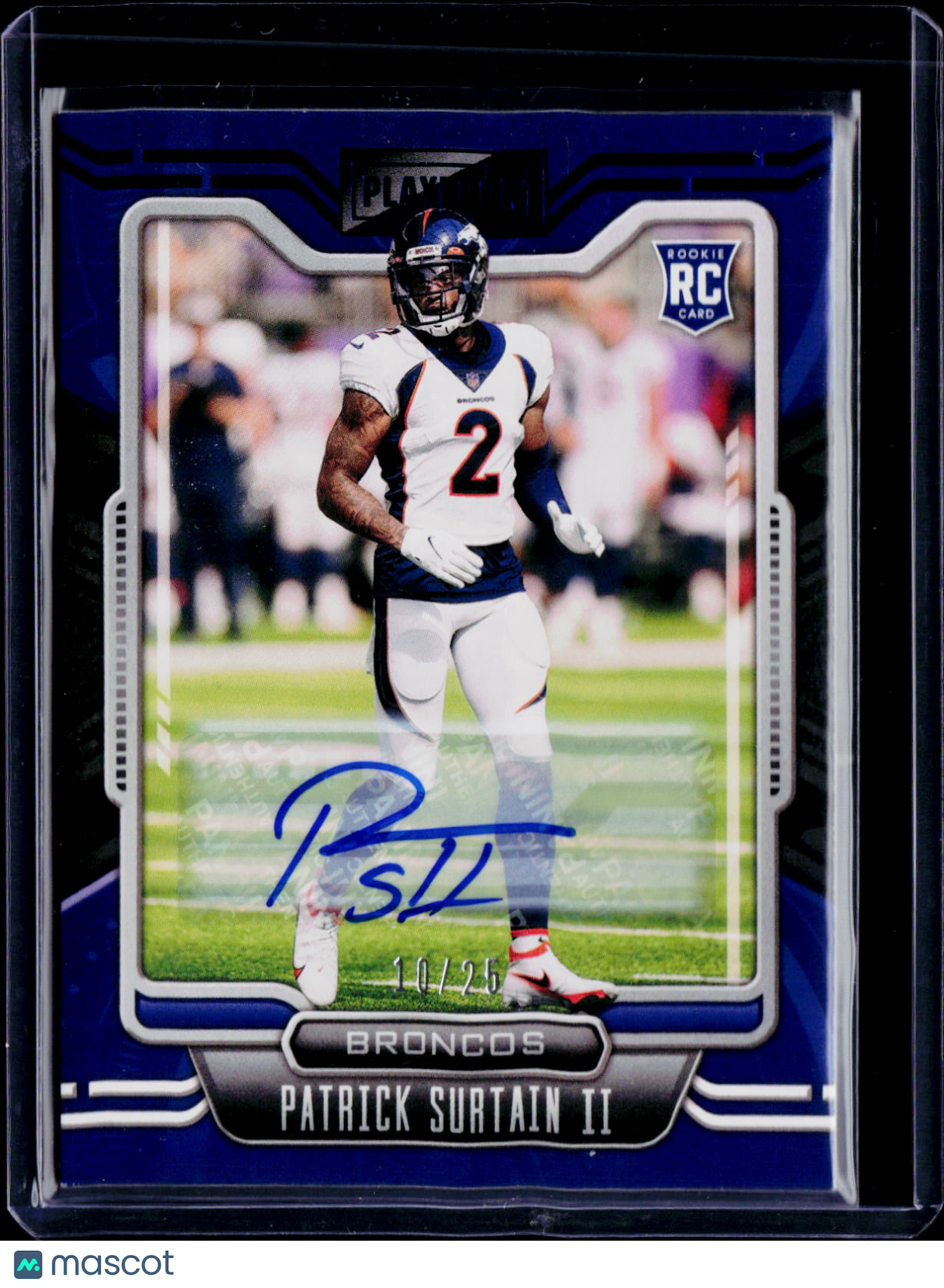 2021 Playbook Patrick Surtain II Blue Signatures /25