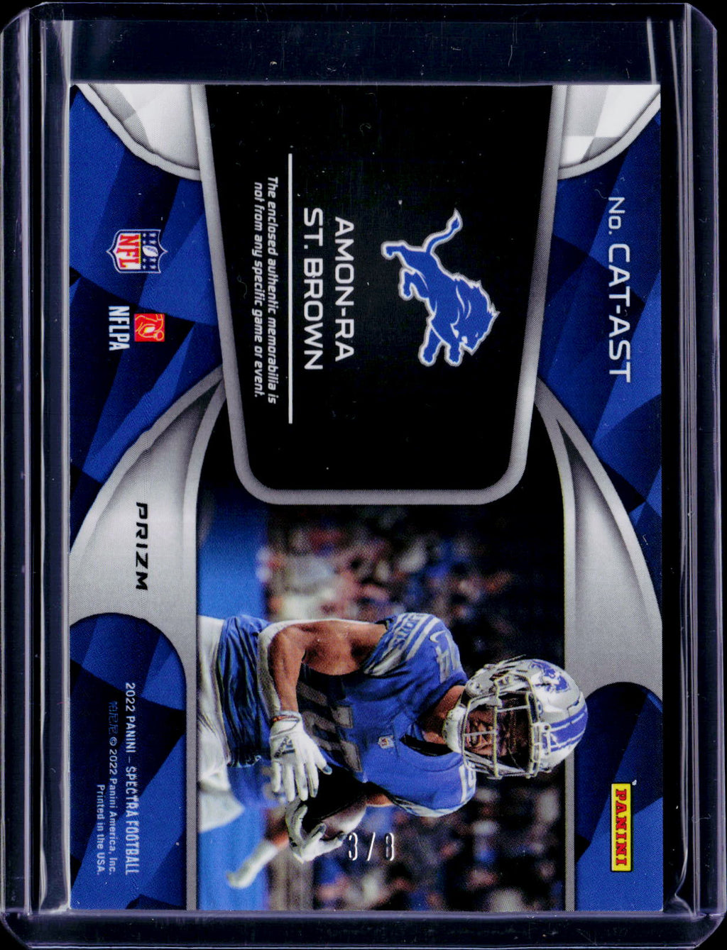 2022 Spectra Amon-Ra St. Brown Catalysts Patch 3/8
