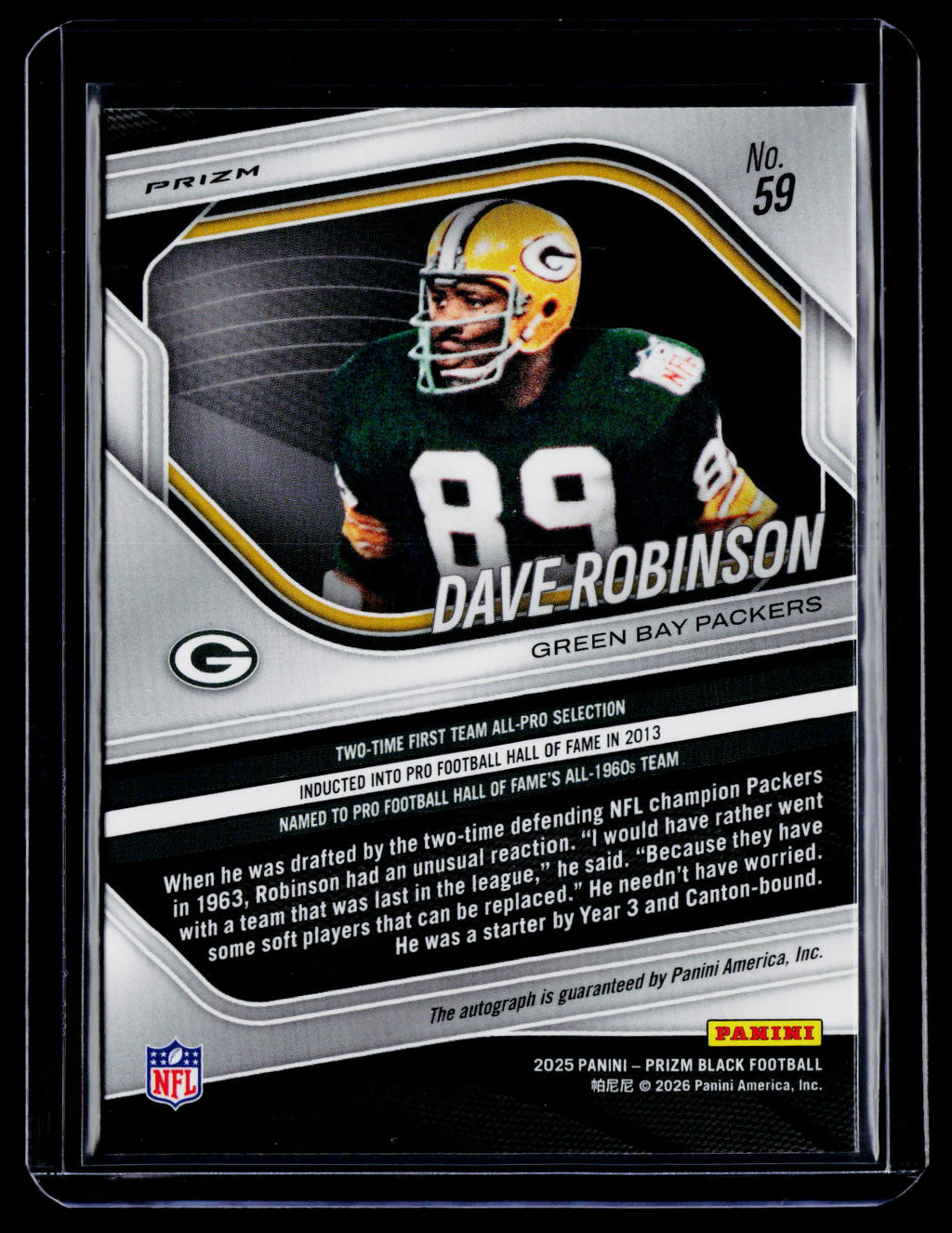 2025 Prizm Black Dave Robinson Silver Prizm Auto