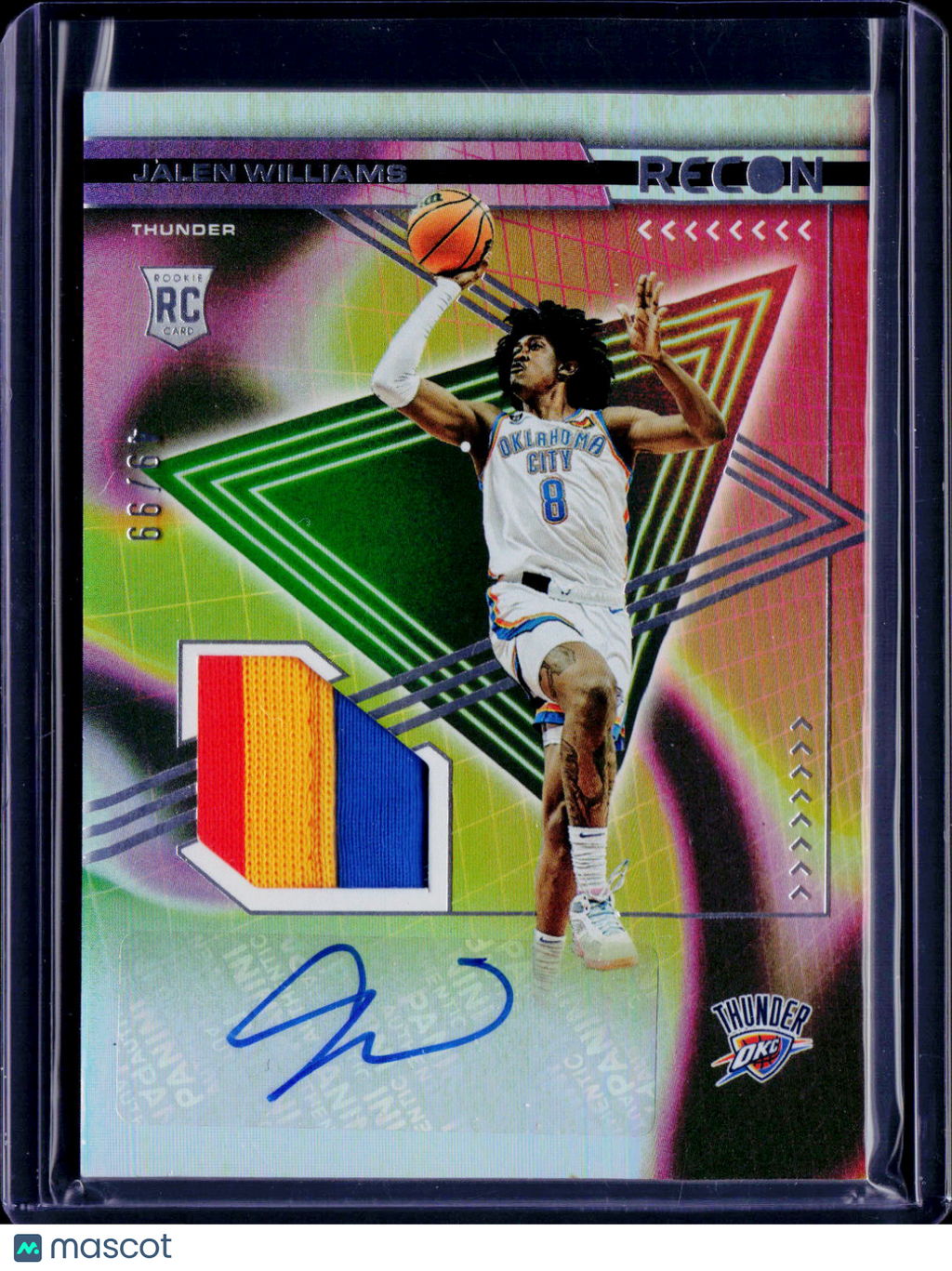 2022-23 Recon Jalen Williams Rookie Patch Auto 49/99
