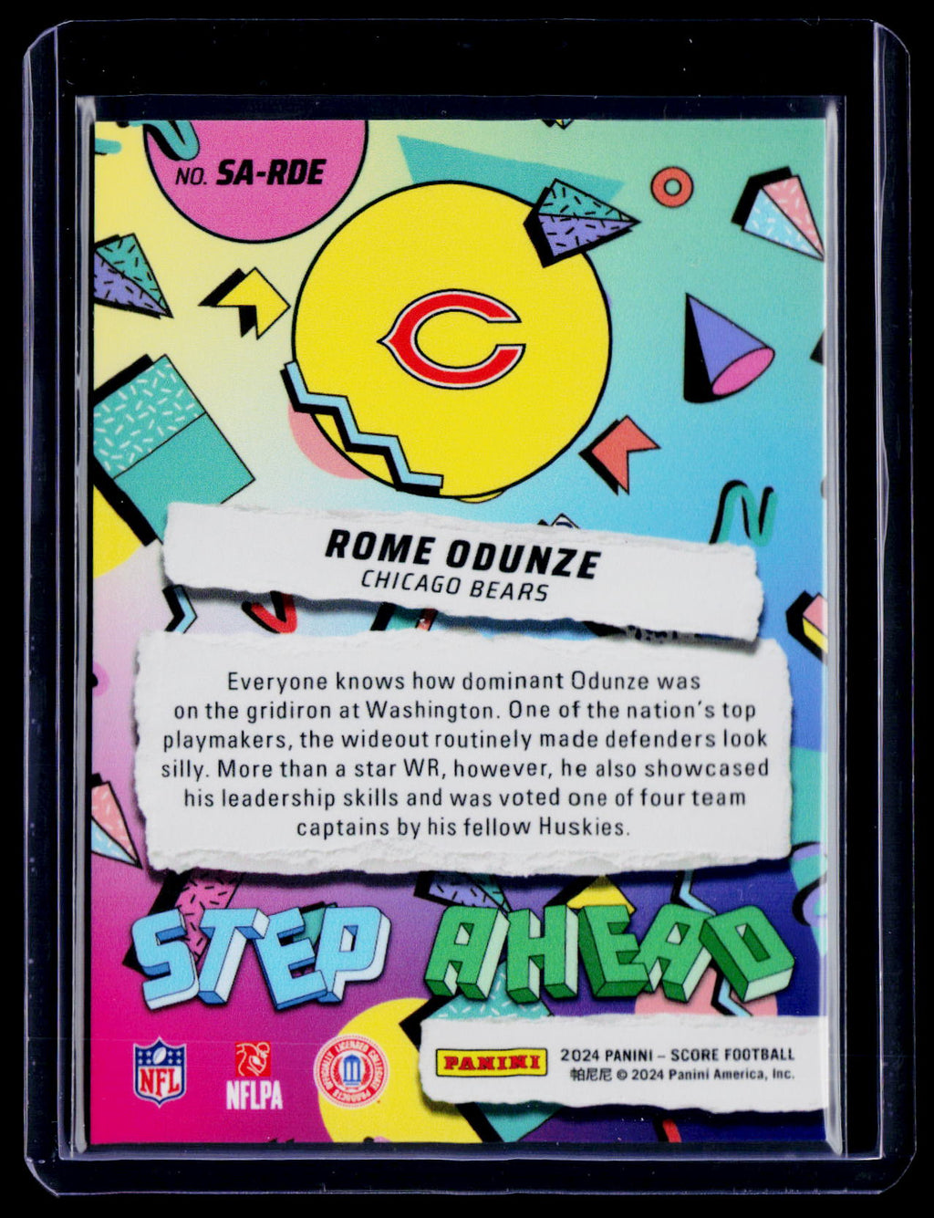 2024 Panini Score Rome Odunze Rookie Step Ahead Case Hit RC