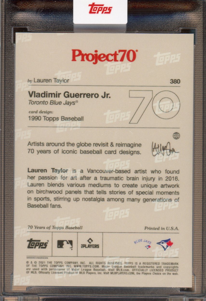 2021 Topps Project 70 Vladimir Guerrero Jr. Lauren Taylor 380