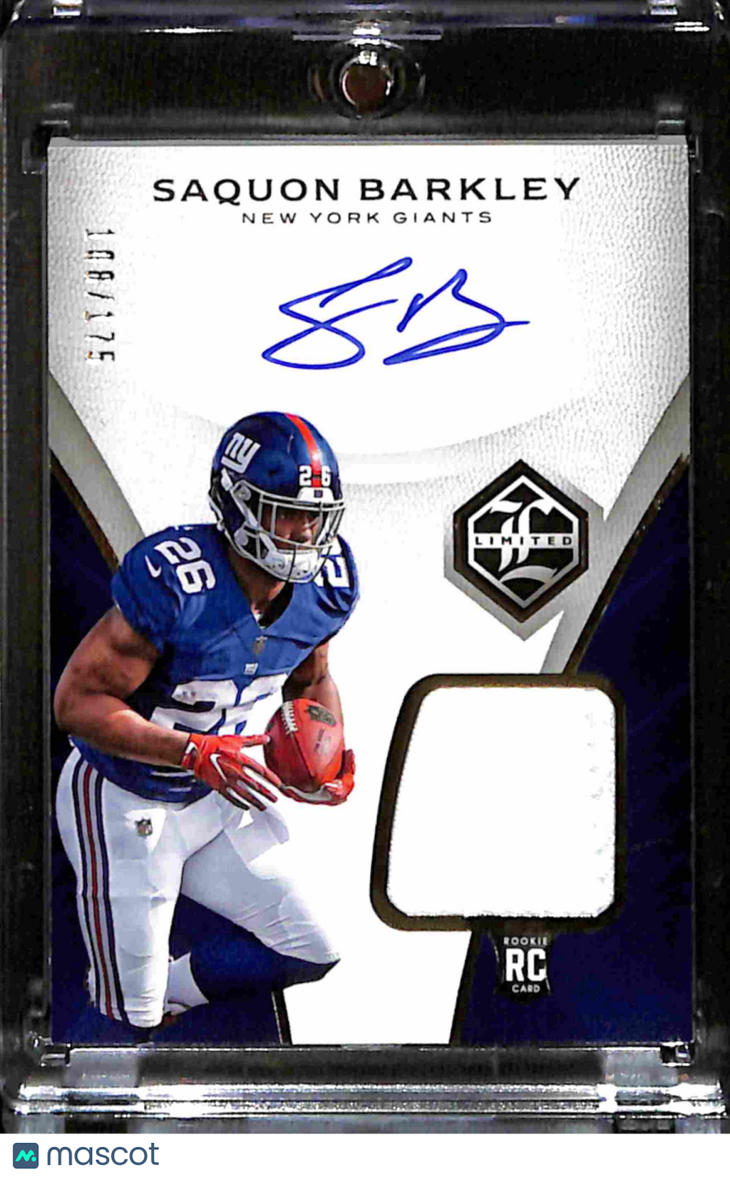 2018 Limited Saquon Barkley Rookie Patch Auto 108/175 RC