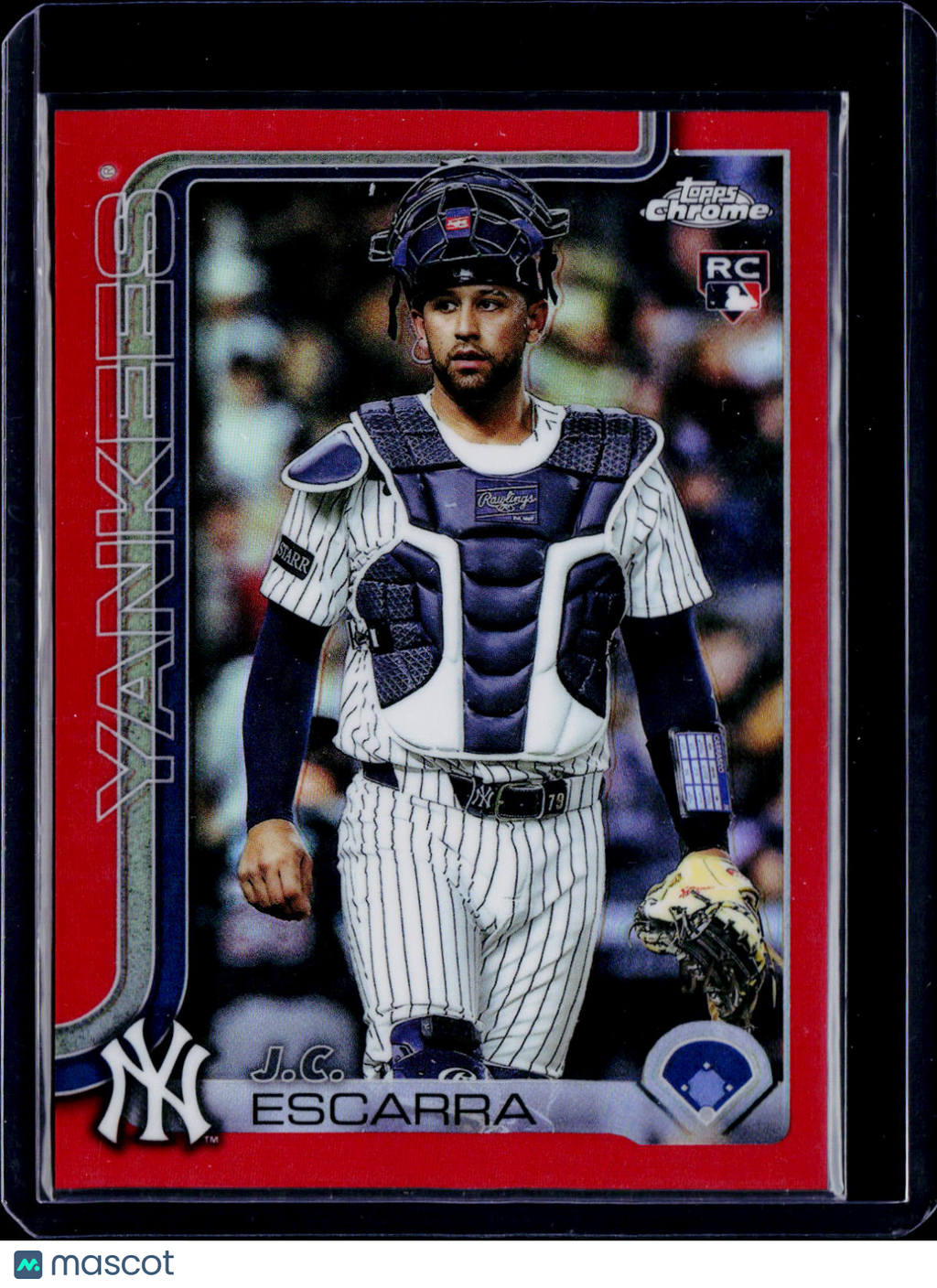 2025 Topps Chrome Update J.C. Escarra Red 5/5 RC