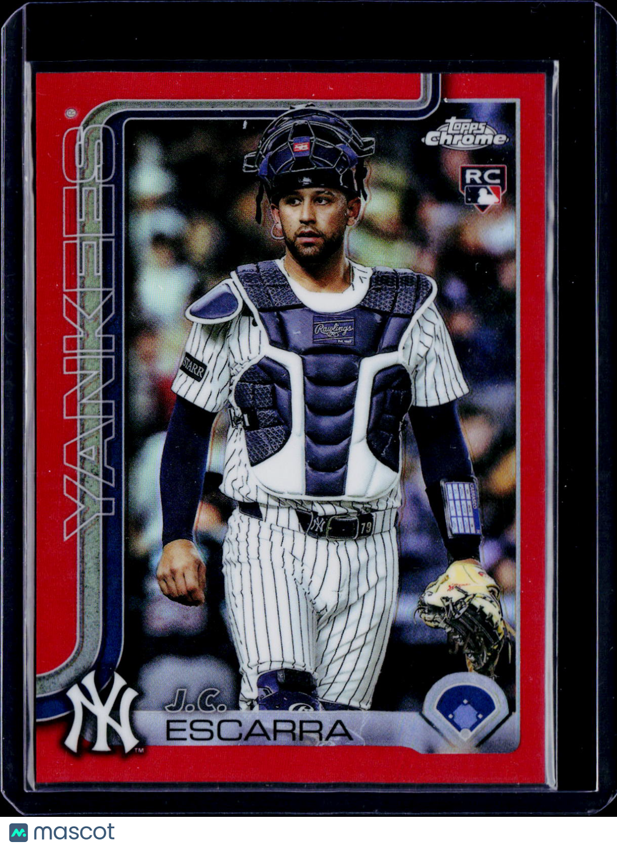 2025 Topps Chrome Update J.C. Escarra Red 5/5 RC
