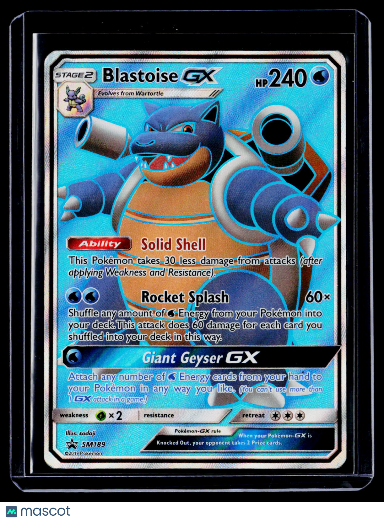 Pokemon Blastoise Gx SM189 Promo