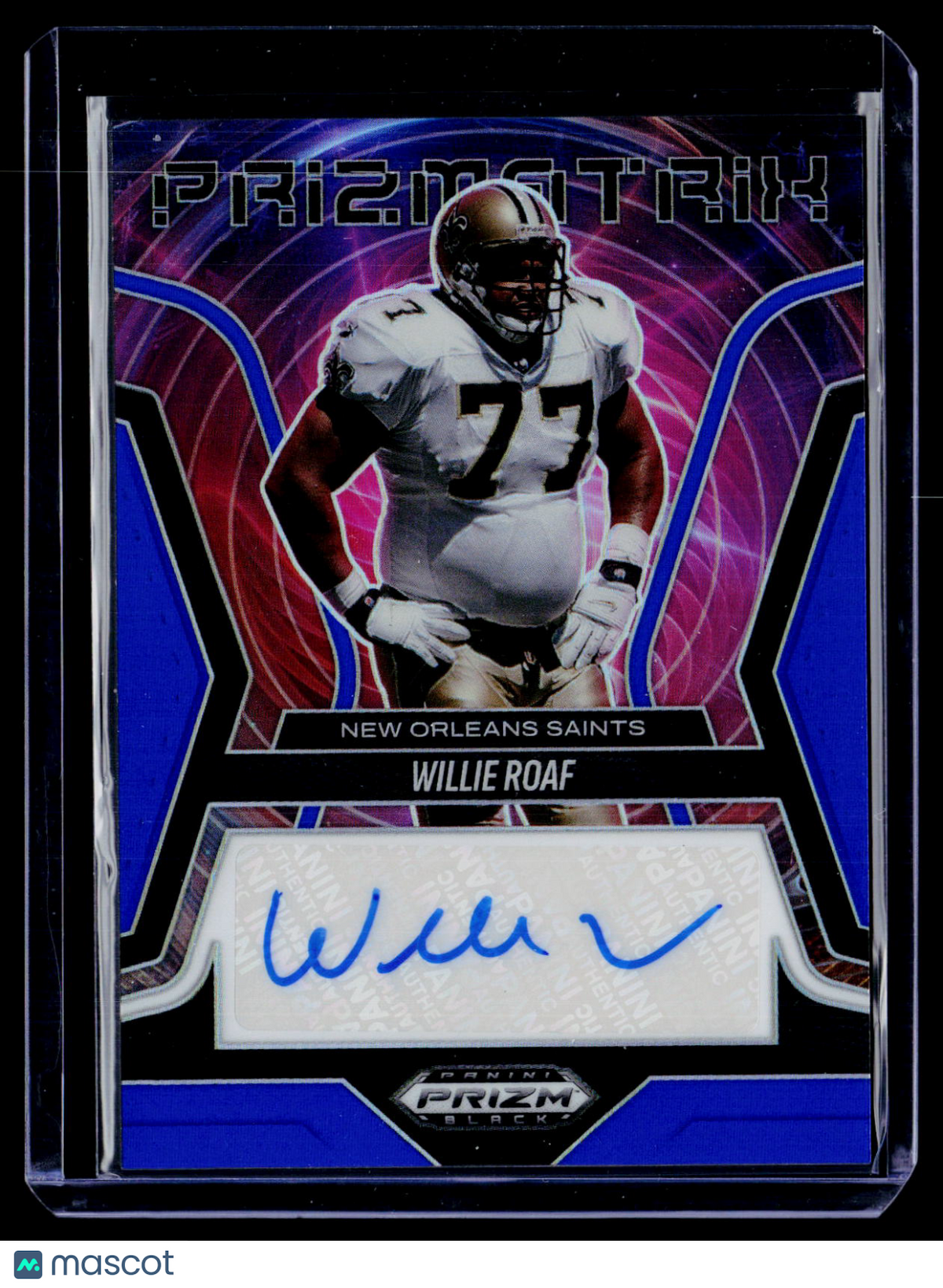 2025 Prizm Black Willie Roaf Blue Prizmatrix Auto 5/49