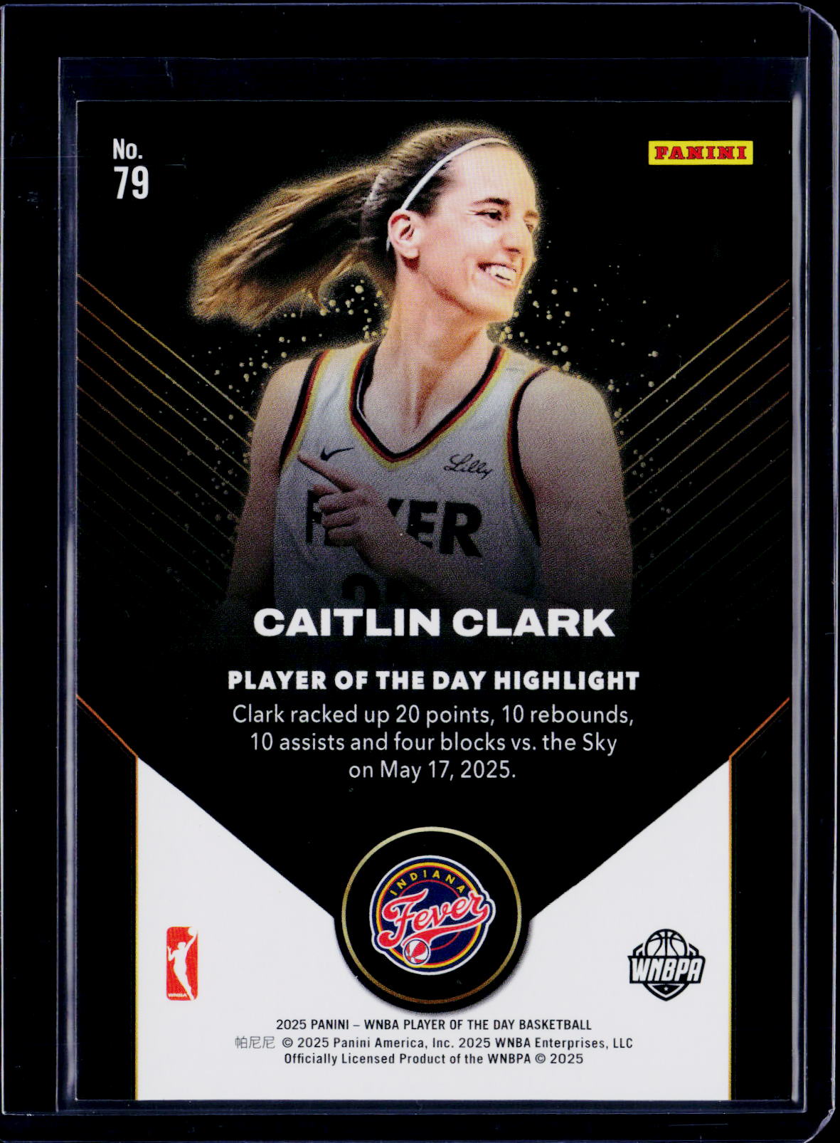 2025 WNBA Player of the Day Caitlin Clark 21/25