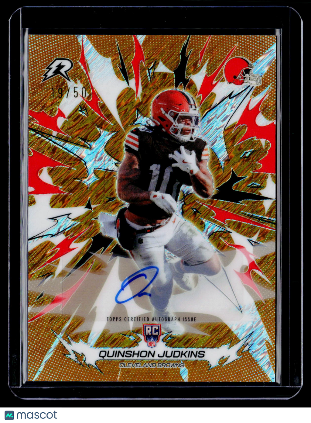2025 Topps Resurgence Quinshon Judkins Rookie Gold Static Auto 19/50 RC