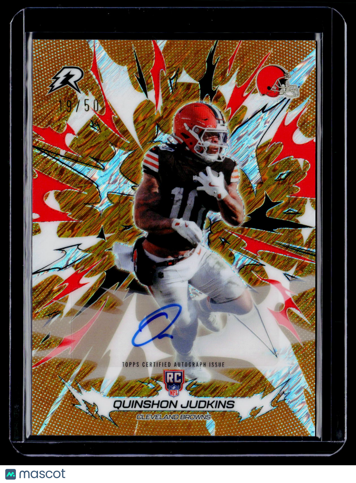 2025 Topps Resurgence Quinshon Judkins Rookie Gold Static Auto 19/50 RC