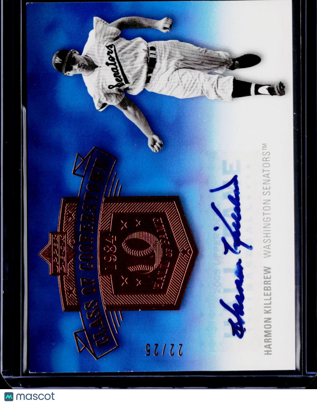 2005 Upper Deck Harmon Killebrew Class of Cooperstown Auto 22/25