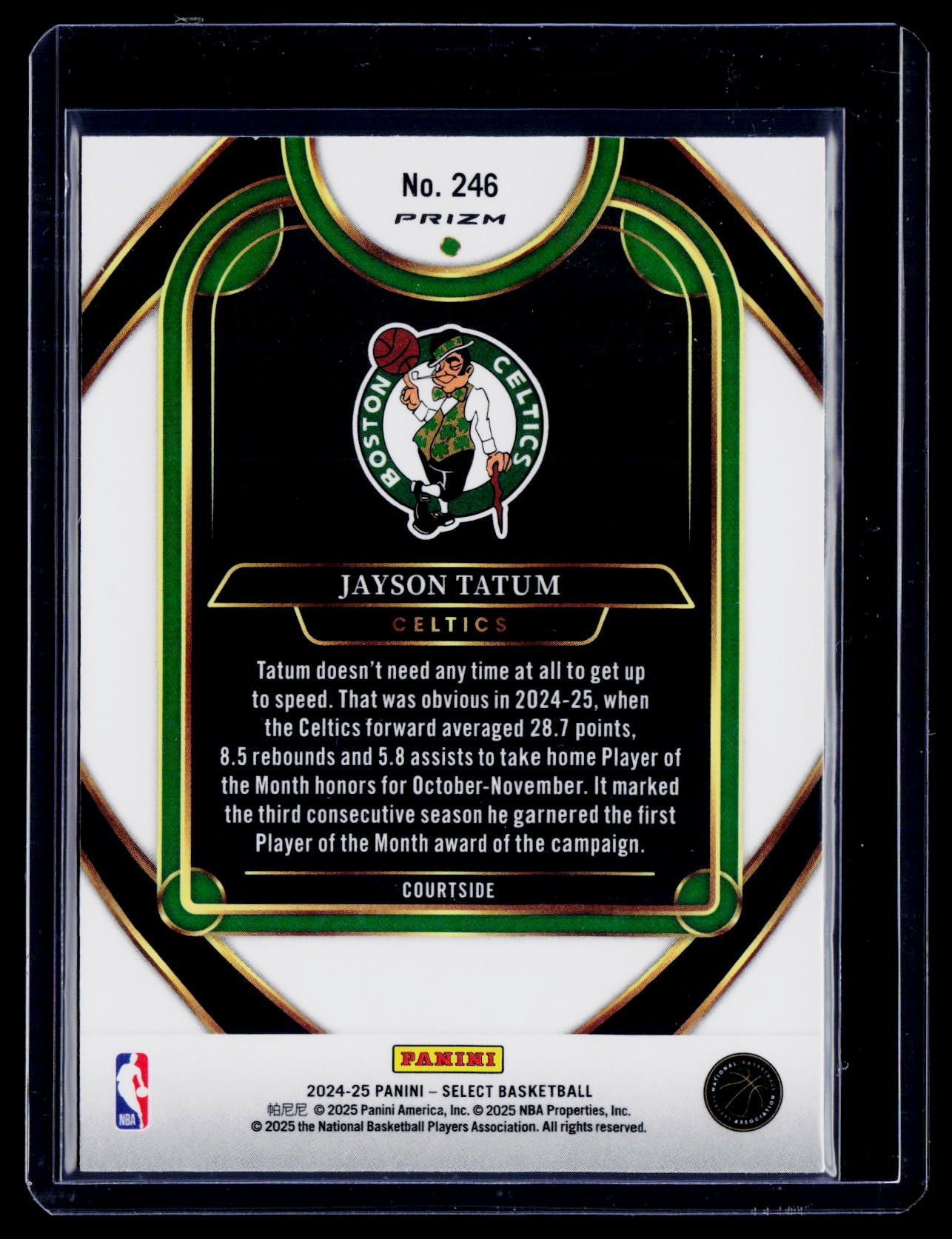 2024-25 Select Jayson Tatum White Sparkle Courtside