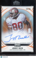 2025 Topps Chrome Black Jerry Rice Ivory Auto Orange /25